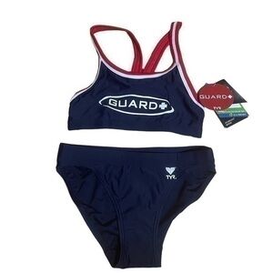 TYR Guard Dimaxback Workout Two Piece Bikini - Navy - Size XXS